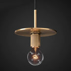 Pendant Light | Brass & Glass | Hardwired & Dimmer Compatible