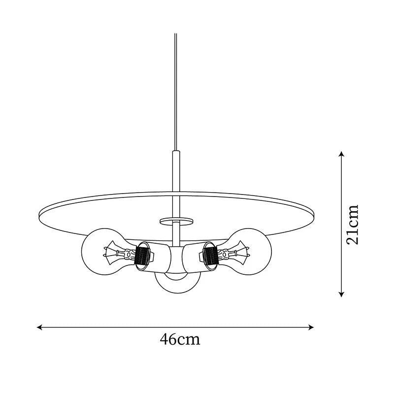 Pendant Light | Brass & Glass | Hardwired & Dimmer Compatible