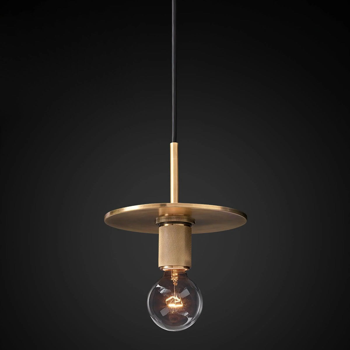 Pendant Light | Brass & Glass | Hardwired & Dimmer Compatible