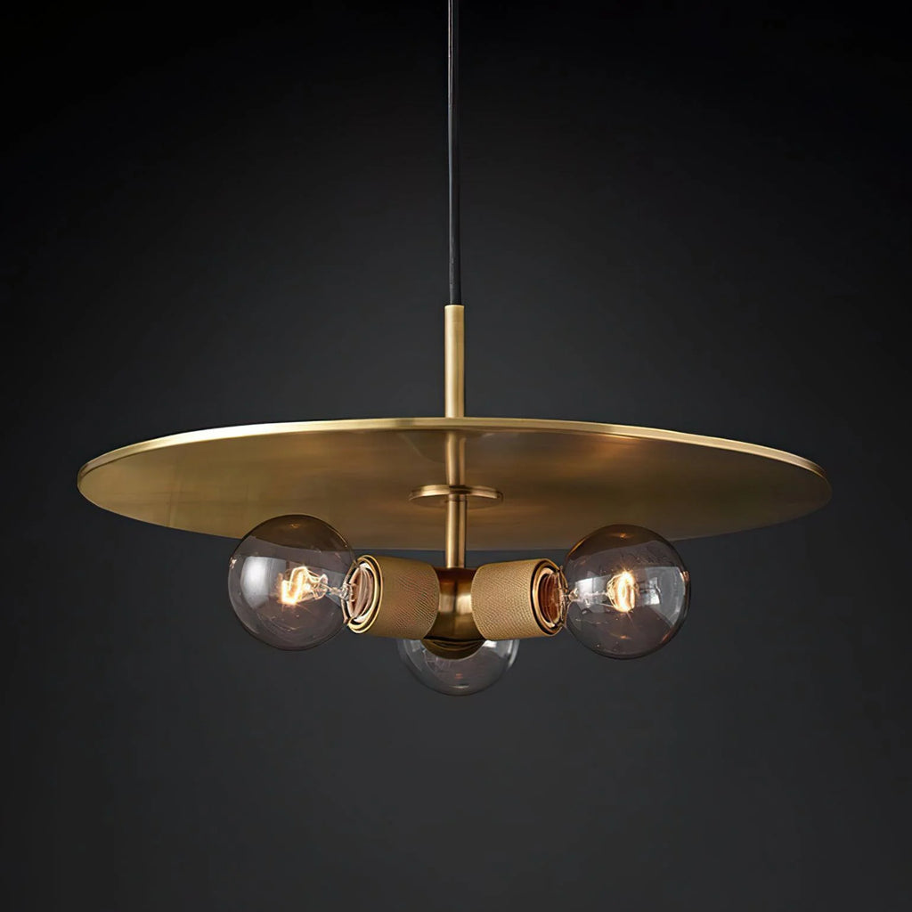 Pendant Light | Brass & Glass | Hardwired & Dimmer Compatible
