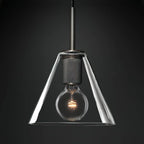 Pendant Light | Brass & Glass | Hardwired & Dimmer Compatible
