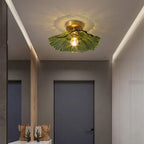 Pendant Light | Clear Glass Petals & Retro Brass
