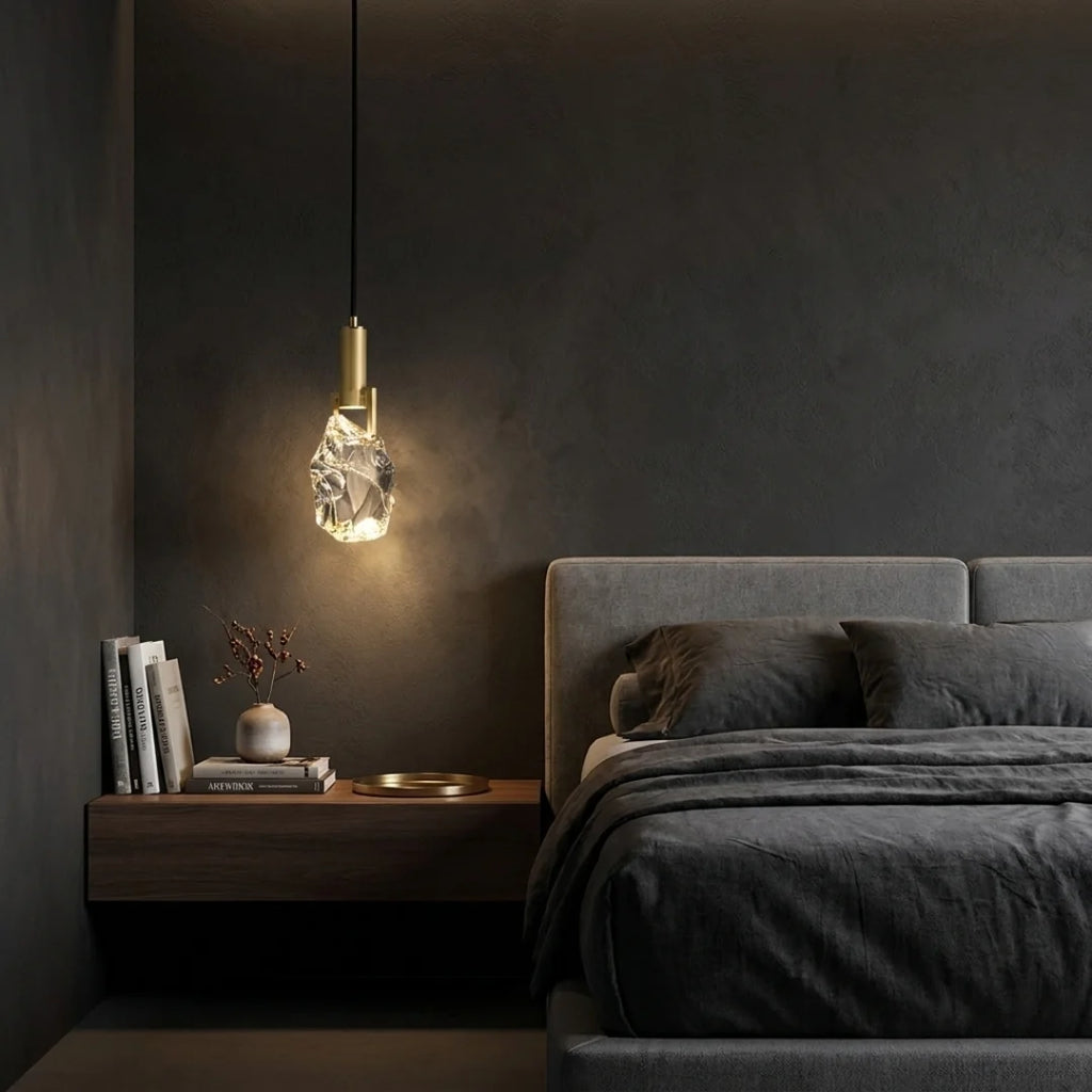 Pendant Light | Crystal & Polished Copper | Adjustable Cord 150 cm