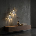 Pendant Light | Crystal & Polished Copper | Adjustable Cord 150 cm