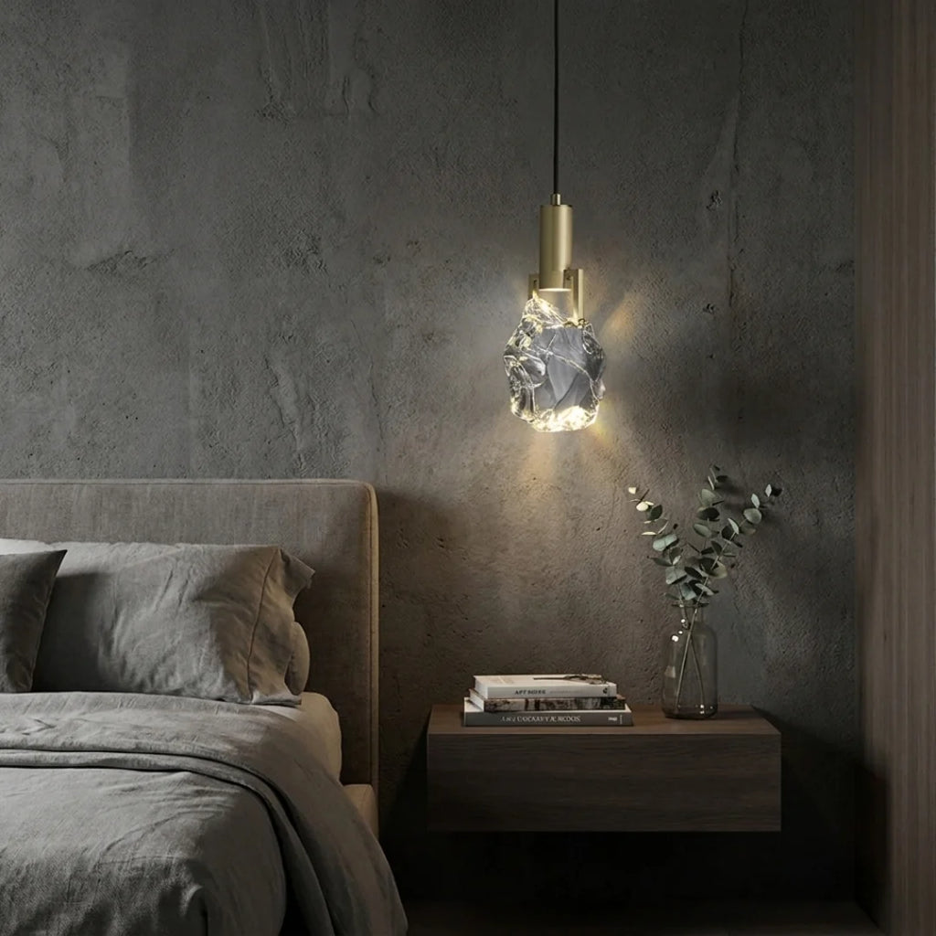 Pendant Light | Crystal & Polished Copper | Adjustable Cord 150 cm