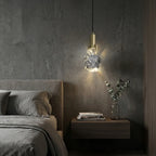 Pendant Light | Crystal & Polished Copper | Adjustable Cord 150 cm