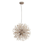 Pendant Light | Dandelion Starburst & Whitewashed Wood Beads | 40/50 cm