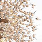 Pendant Light | Dandelion Starburst & Whitewashed Wood Beads | 40/50 cm