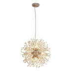 Pendant Light | Dandelion Starburst & Wood Beads | 8/9 Lights