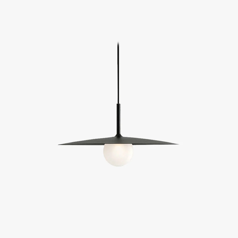 Pendant Light | Dish-Shade Glass & Metal | Adjustable Cord
