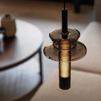 Pendant Light | Geometric Aluminum & Glass | Adjustable Height