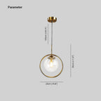 Pendant Light | Glass Shade & Metal Ring Dimmable & Color-Change
