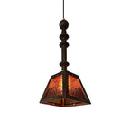 Pendant Light | Glass Shade & Wood | Adjustable Suspension Cable