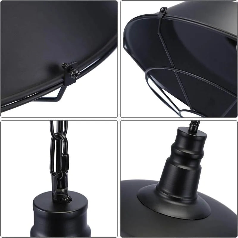 Pendant Light | Industrial Metal & Warm LED Included