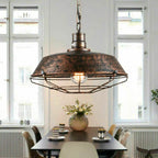 Pendant Light | Industrial Metal & Warm LED Included