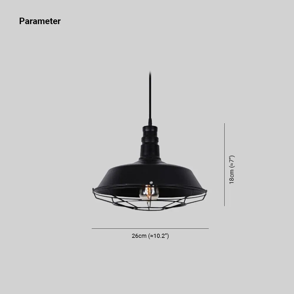 Pendant Light | Industrial Metal & Warm LED Included