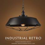 Pendant Light | Industrial Metal & Warm LED Included