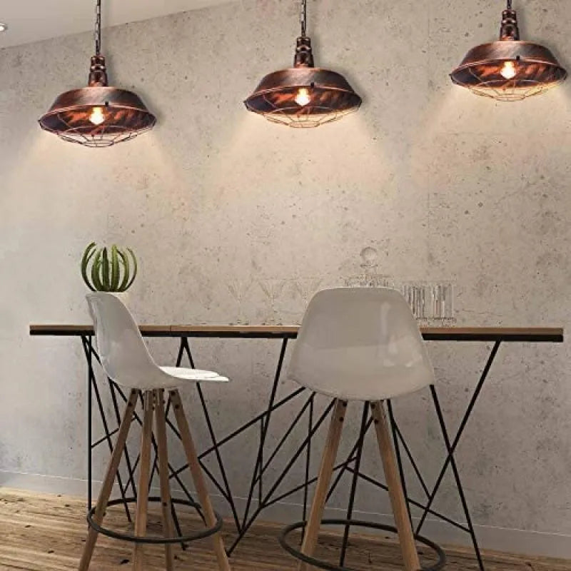 Pendant Light | Industrial Metal & Warm LED Included