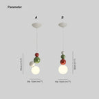 Pendant Light | Metal Vertical Four-Orb & Dimmable | Adjustable Cord