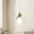 Pendant Light | Metal Vertical Four-Orb & Dimmable | Adjustable Cord