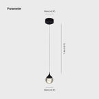 Pendant Light | Moon-Shaped Metal & Crystal | LED Included