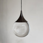 Pendant Light | Moon-Shaped Metal & Crystal | LED Included
