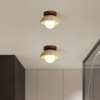 Pendant Light | Sculptural Travertine & Wood