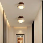 Pendant Light | Sculptural Travertine & Wood