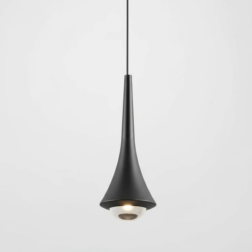 Pendant Light | Teardrop Glass Shade & 3-Color LED