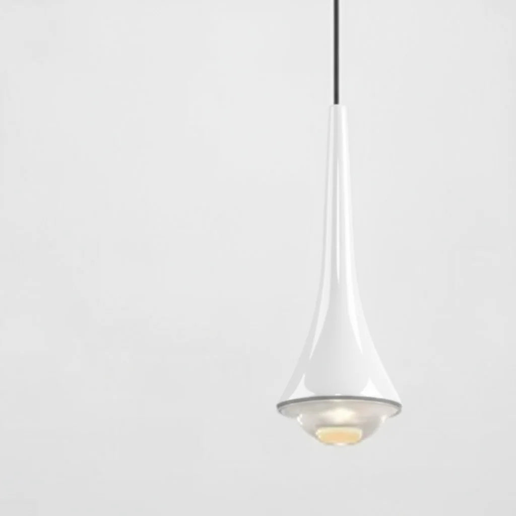 Pendant Light | Teardrop Glass Shade & 3-Color LED