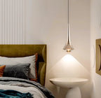 Pendant Light | Teardrop Glass Shade & 3-Color LED