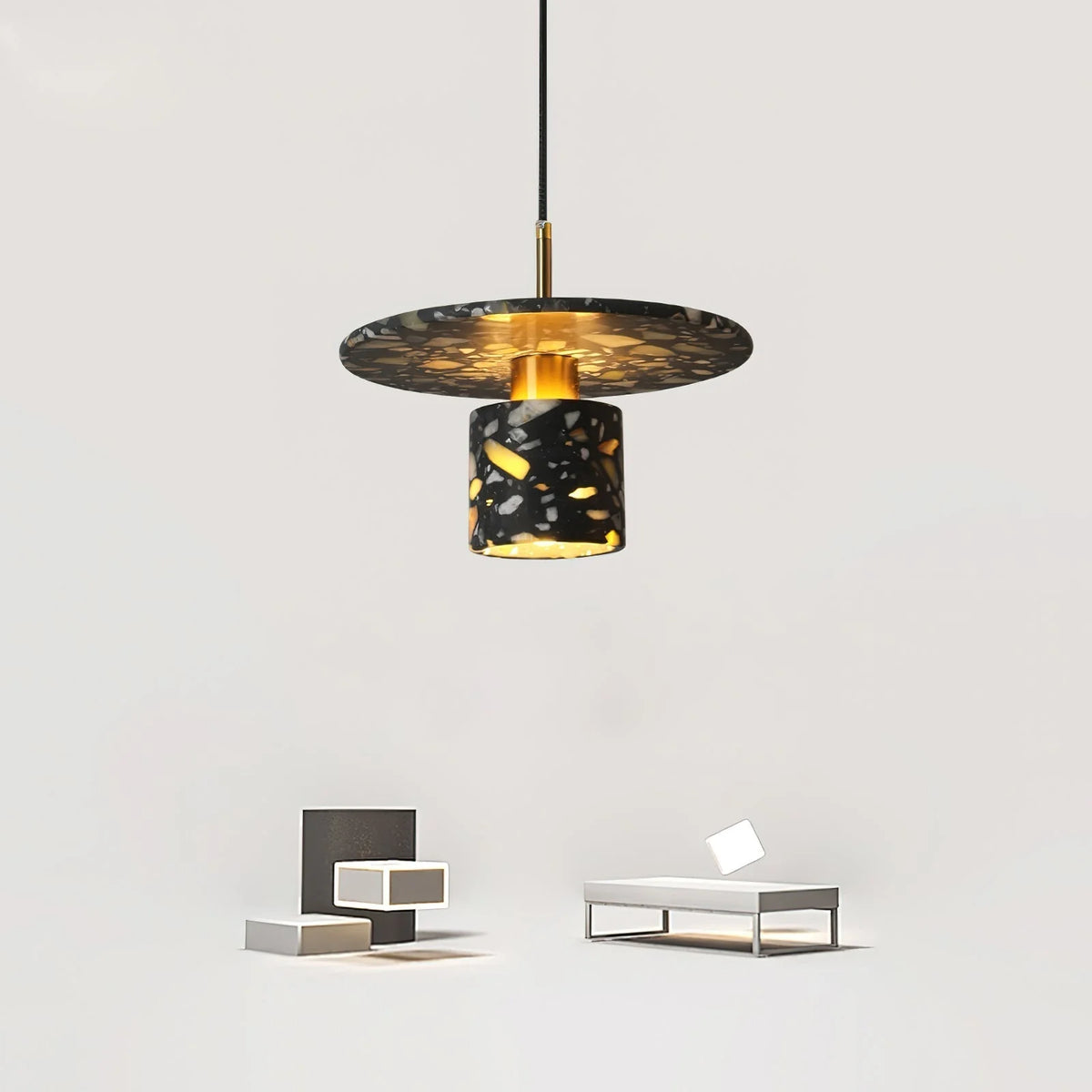 Pendant Light | Terrazzo Shade & Metal Body | Ø18/20/30 cm