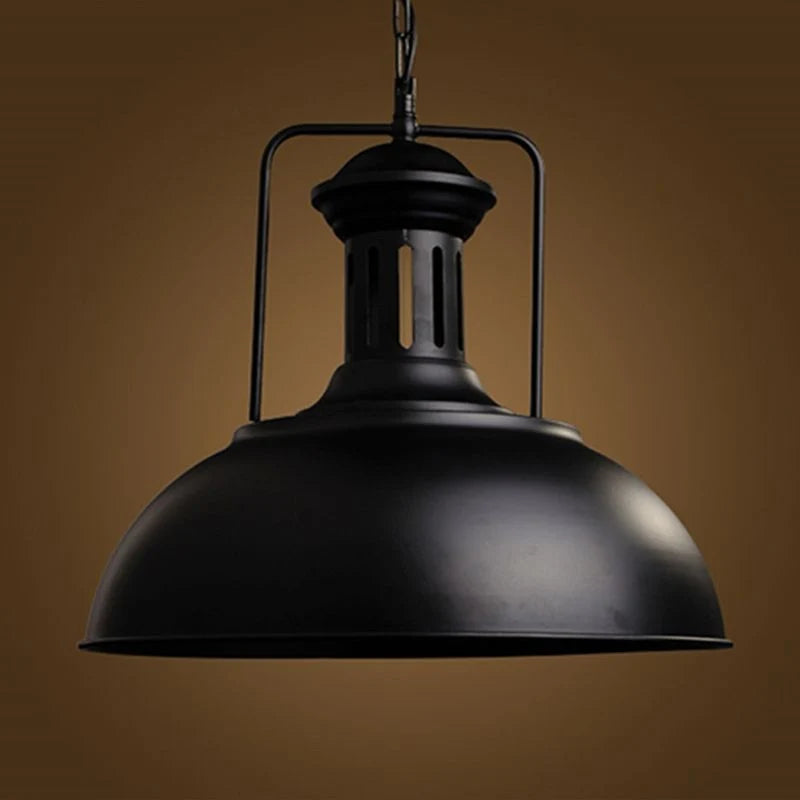 Pendant Light | Vintage Industrial Metal Shade | Adjustable Chain