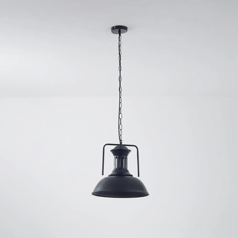 Pendant Light | Vintage Industrial Metal Shade | Adjustable Chain