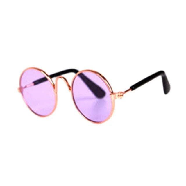 Pet Sunglasses | Lightweight & Sturdy Round Retro Frame | For Cats & Small Pets
