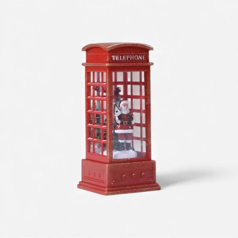 Phone Booth Sculpture | LED-Lit Miniature & Tabletop Accent