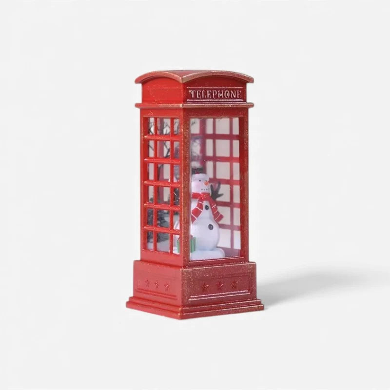 Phone Booth Sculpture | LED-Lit Miniature & Tabletop Accent