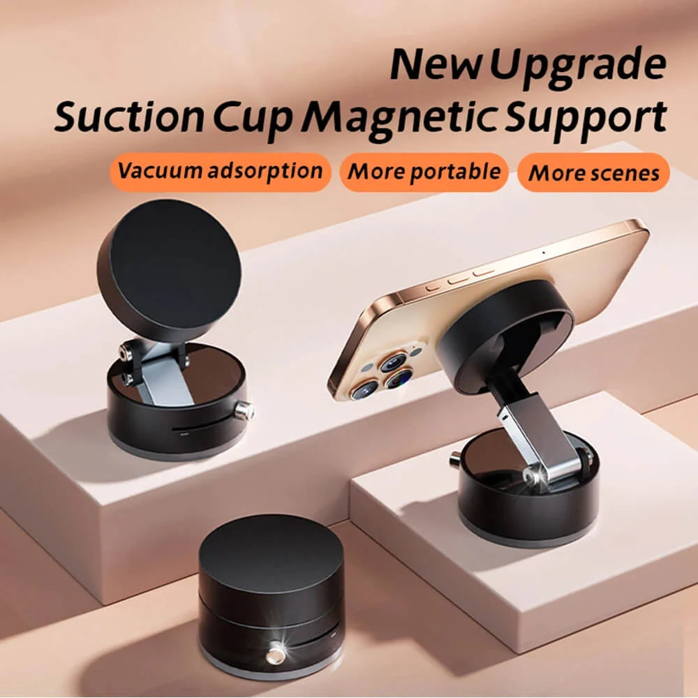 Phone Holder | Double-Sided Vacuum & N52 Magnets | Foldable