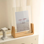 Photo Frame | Acrylic & Solid Wood U-Shaped Base | 6-Inch