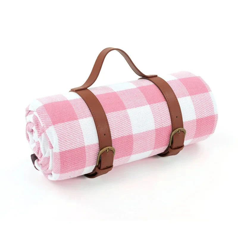 Picnic Blanket | Waterproof & Foam-Padded | Foldable With PU Leather Strap