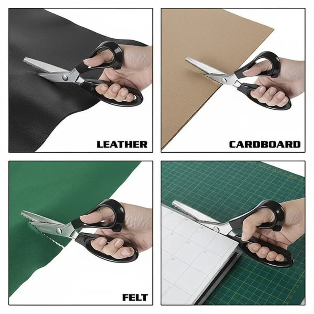 Pinking Shears | Stainless Steel Zigzag Blades & Ergonomic Grip