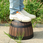 Plant Pot | Barrel-Shaped Resin With Integrated Drainage