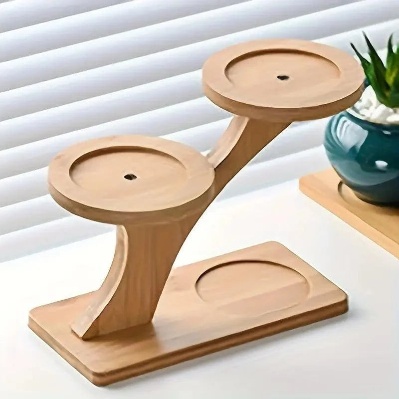 Plant Stand | Double-Level Bamboo & Portable | Indoor & Outdoor