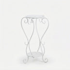 Plant Stand | Two-Tier Curved Iron | Indoor & Outdoor