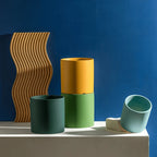 Planter | Matte Glazed Ceramic With Drainage Hole & Saucer | Sizes S–L