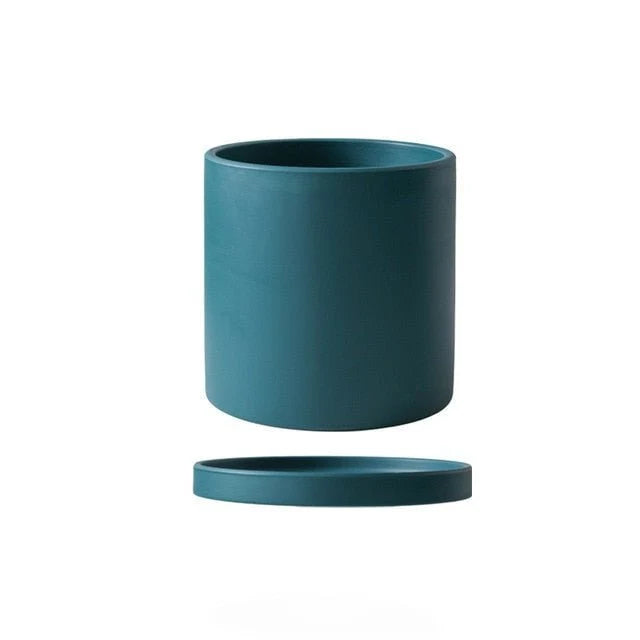 Planter | Matte Glazed Ceramic With Drainage Hole & Saucer | Sizes S–L