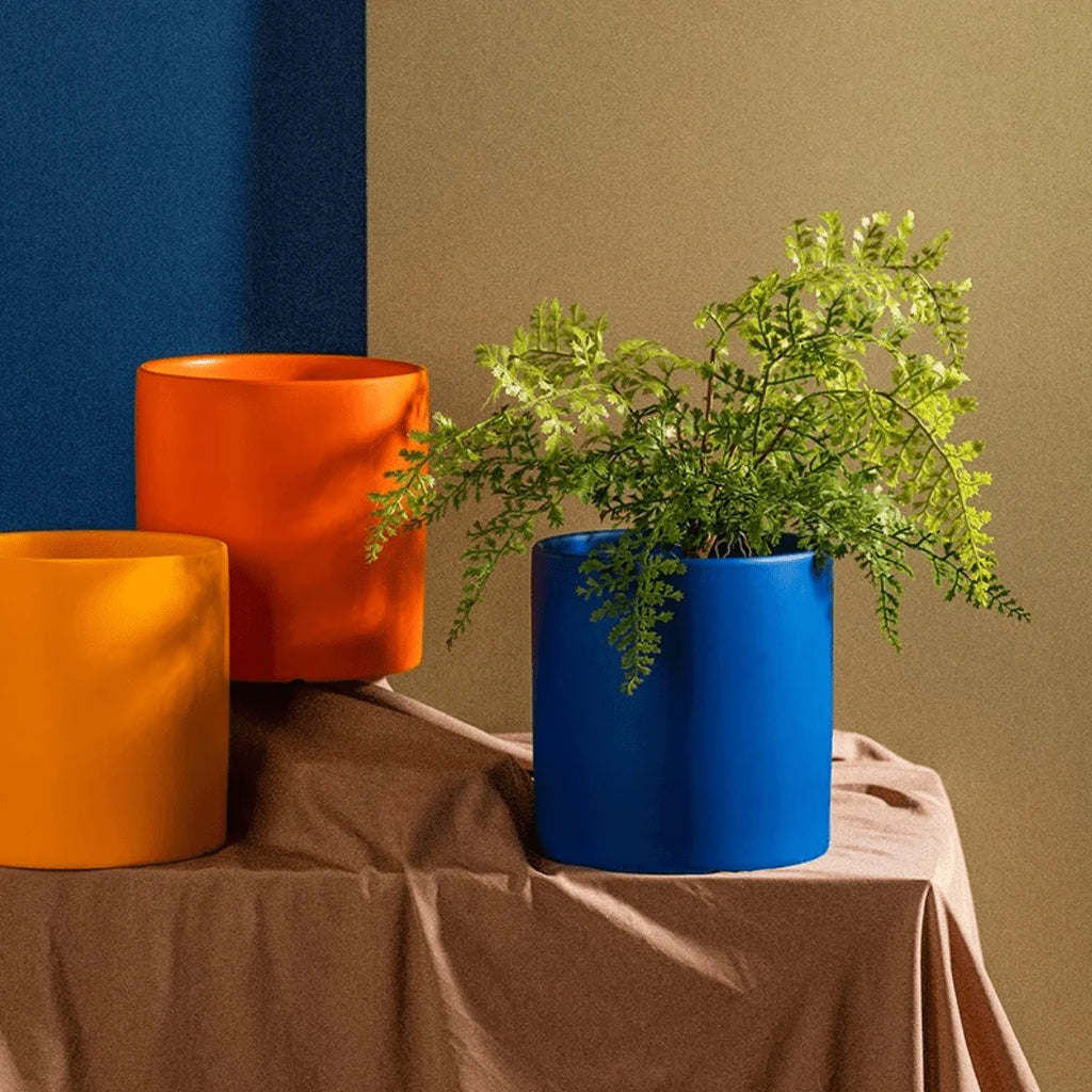 Planter | Matte Glazed Ceramic With Drainage Hole & Saucer | Sizes S–L