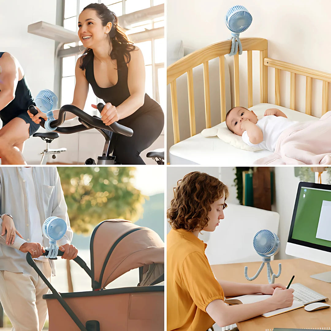 Portable Fan | 20-Hour USB-C & Ultra-Quiet | Rotating Head