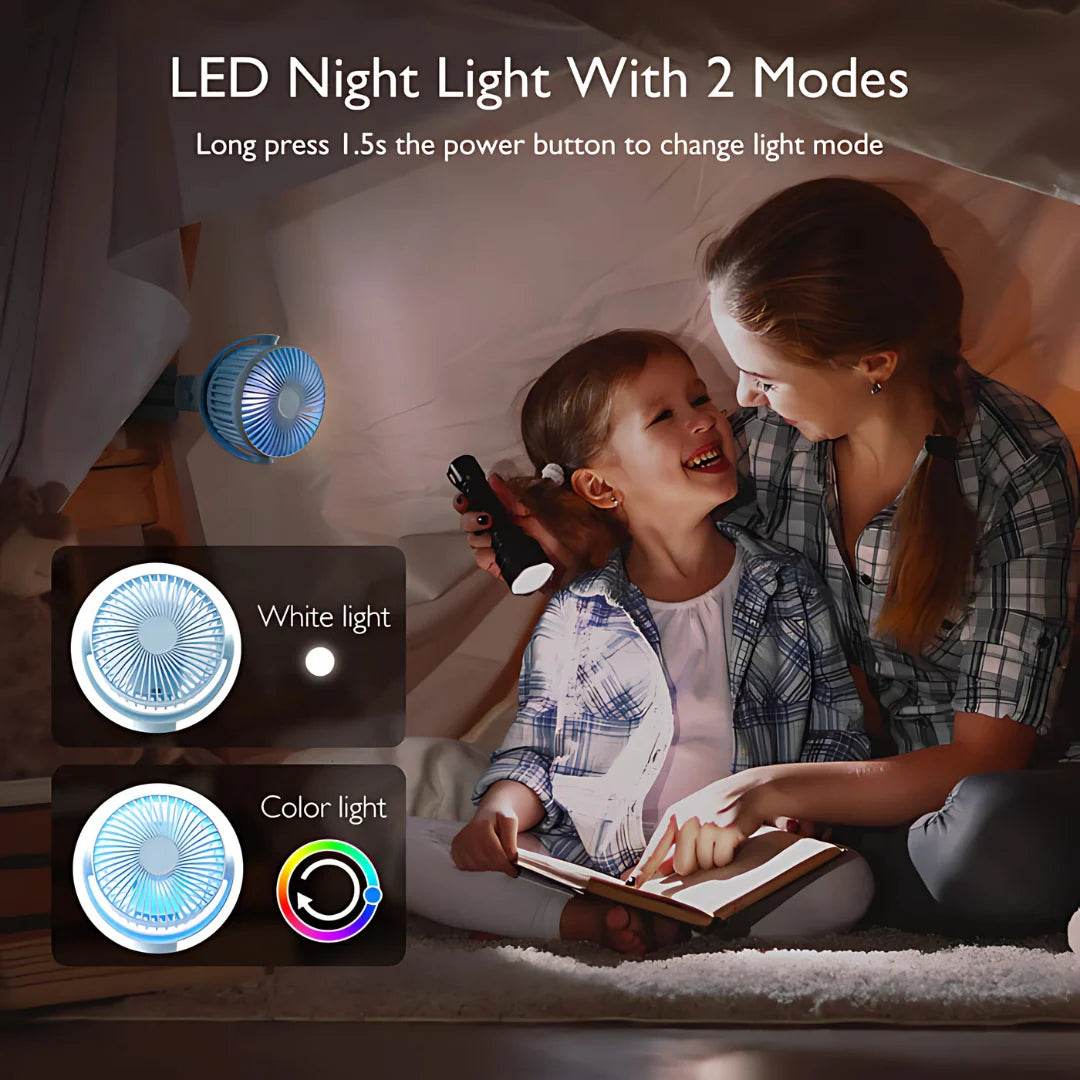 Portable Fan | 20-Hour USB-C & Ultra-Quiet | Rotating Head