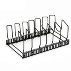 Pot Lid Organizer Rack | Adjustable Iron & Space-Saving | 12–23 in